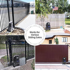 TOPENS BK800 Automatic Sliding Gate Opener Strong Belt Silent Drive Electric Gate Motor for Heavy Driveway Slide Gate Up to 1800 Pounds, Gate Operator AC Powered with 40ft Belt and Remote Control