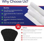 BioStrike Ceiling Fan Blade Air Filter - Dust & Allergen Catcher - Easy-Attach - Blade Filters for Any Fan Size - Reduce Airborne Particles - Made in USA (2 Pack, 4 Blade Filters Total)