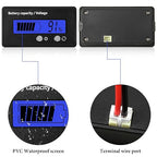 DC 12V 24V 36V 48V 60V 72V 84V Golf Cart Battery Meter with Alarm, Front Setting and Switch Key Battery Capacity Voltage Indicator Gauge Acid and Lithium ion Indicator(Blue)