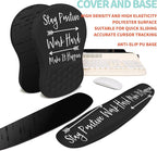 KUOSGM 2-in-1 Ergonomic Set, Wave Rise Keyboard Wrist Rest and Massage Bulge Slope Mouse Pad Wrist Support, Cushion Memory Foam Integrated to Relieve Wrist Pain, Stay Positive