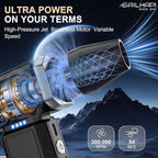 SAILHAPI Compressed Air Duster 300000RPM, Handheld Office Duster Brushless Motor Replaced Canned Air, Rechargeable Durable Turbo Blower for PC Gamers, Barber & Snow Removal, Birthday Gifts for Dad