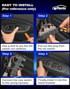Flecto 20835553 Master Power Window Switch Driver Side with Door Lock Compatible with 2011-2013 Chevy Silverado, Replace# 20835553AD, Driver Side Window and Door Lock Control Assembly