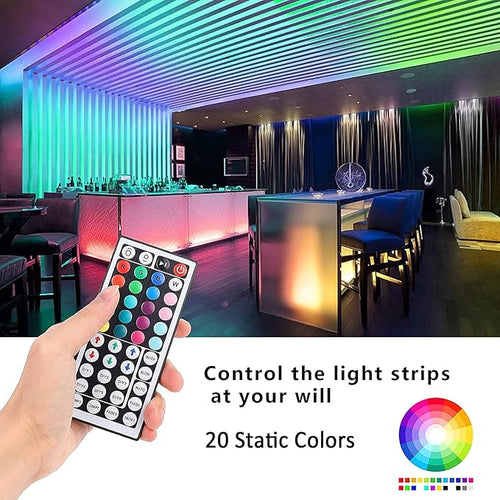 44 Key RGB LED Strip Light Remote Controller, IR Remote Controller Replacement for SMD 5050 3528 2835 RGB LED Light Strip Lights (1 Pack)