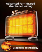 YEW Space Heaters for Lagre Room, Convection Infrared Electric Heater with 360° Whole-Room Heating, Thermostat, 24H Timer, Heaters with Tip-over & Overheat Protection for Indoor Use