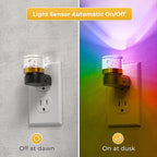 L LOHAS LED Night Light, Night Lights Plug into Wall, Color Changing Nursery Nightlight RGB with Dusk to Dawn Sensor, Nightlight Plug in Wall for Halloween, Christmas, Holiday, Hallway Bedroom Kids