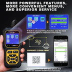 Acclope BT60 Pro Car Battery Tester, Digital Analyzer with Cloud Printing, 100-3000 CCA Range for 6V/12V/24V AGM, Lithium, Gel Batteries, Automotive Charging System