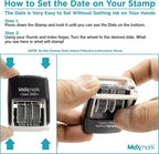 MaxMark Dater 2000, Self Inking Small Date Stamp with Dry Pad, No Ink