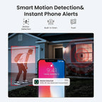 HOMIQ LIFE Window Security Camera 2K, Indoor WiFi Cameras 2.4GHz/5GHz, 2 Pack with Colorvue AI Color Night Vision, Person Detection with Auto-Focus, 24/7 Recording Compatible with Alexa & Google Home