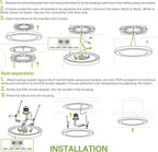 ASD LED 12" Round Flush Mount Ceiling Light Fixture, Low Profile Surface Lighting | 5CCT, Dimmable, Ultra-Thin, ETL Listed | 24W 1900LM 2700-6000K 120V | Kitchen, Hallway Lamp | Nickel, 4 Pack