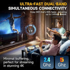 2026 Mesh AX3000 WiFi 6 Extender Signal Booster for Home, Range up to 20K+ Sq.Ft, 3000Mbps Wireless Internet Repeater, Dual Band Signal Amplifier with Gigabit Ethernet Port, 10X Faster WiFi Extender
