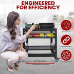 Pyle 10U Network Cabinet - Enclosed Wall Mount Server Rack w/Fan, Lockable Door, Heavy-Duty Wheels, Steel Construction, Vented Shelves, Easy Access, 19" Equipment Compatible, 20 x 20 x 17 in (Black)