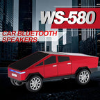 WSTER Futuristic Pickup Truck Bluetooth Speaker with LED Display Screen – Practical Gift Choice for Car Model Fans & Audio Users, TWS Stereo, FM Radio, USB/TF Playback, Front LED Headlights, Mic(RED)