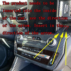 ruihe Carbon Fiber Color Center Dash Radio Audio Control Panel Automatic Climate AC Heater Temperature Control Cover Trim Fit for Ford Explorer 2020 2021 2022 2023