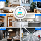 Virtue Sensor Smoke & Carbon Monoxide Detector, 2-in-1 CO Detector Alarm for Home Garage RV with LCD Display Safety Alarm System Audible and Visual Alert