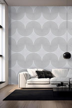 From Plain To Beautiful In Hours 9002 Arc Swell PVC 12 in x 12 in Peel and Stick Wall Panels (Covers / 10 sq.ft), White Matte, 10 Piece
