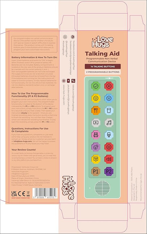 AAC Device for Autism & Speech Therapy. Non Verbal Communication Tools for Kids & Adults. Programmable AAC Communication Device. Alternative to Autism Communication Cards & PECS Cards for Autism