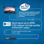 OREI 4K@60Hz KVM HDMI Extender Over Ethernet PoC Single HDBaseT CAT5e/CAT6A/CAT7 Cable - Upto 400 feet 4:4:4 - Remote, Keyboard, Mouse, USB Control
