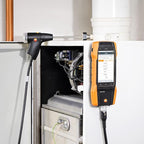testo 300 Combustion Analyzer HVAC Kit with Printer - Combustion Leak Tester for Flue Gas, Draft, Differential Pressure & Ambient CO - Natural Gas Leak Tester with Probes - CO Meter with Touch Display