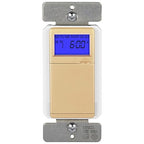 TOPGREENER Digital Astronomic Timer Switch, 7-Day Programmable Sunrise Sunset, Single Pole or 3-Way, Neutral Wire Required, 120VAC, UL Listed, TGT01-H-GD, Gold