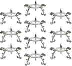 OmyLens 10Pcs Silver Crystal Ball Stand for Displaying Crystal Glass and Natural Rocks, Sphere Display Holder, for 40mm-80mm Sphere or Stone