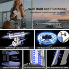 Airplane Travel Essentials Phone Holder,Plane Phone Mount for MagSafe,Foldable Magnetic Phone Stand for Desk 360° Swivel,Universal in Cruise Airplane Travel Gadgets for Men Women for iPhone 17