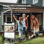 faleemi 2K WiFi Security Camera for Home with Cell Phone App Control, Color Night Vision, Ai Motion Detection, Auto Tracking, 2 Way Audio, Waterproof, Local/Cloud Storage, Compatible with Alexa