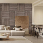 ARMURO Wood Slat Wall Panel - 4 PCS Walnut Wood Panels for Wall, Natural Wood Veneer Acoustic Slat Wood Wall Panels - Wood Slats for Wall Soundproof Wood Panels 23.6" W x 23.6" L