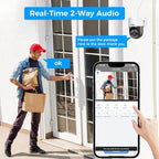 【Human Tracking+330° View】 Hiseeu 4K PoE Security Camera System,All-in-one 12" Monitor,8Pcs 5MP PoE PTZ Security Cameras for Home Security Outdoor,2-Way Audio,Color Night Vision,16CH Expandable
