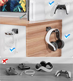 OIVO Controller & Headset Wall Mount Holder Stand, Foldable Headphone Stand, Gaming Controller Holder Hanger Hook, Universal Storage Organizer Controller/Earphone/Game Accessories-5 Packs