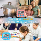 ZILLEEN Classroom Timer for Kids Teachers 12 Pack Digital Timers, Blue & Pink