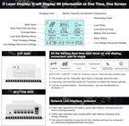 OOYCYOO MPPT Charge Controller 80 amp 12V/24V Auto, 80A Solar Panel Charge Regulator with Blacklight LCD Display Max 100V for Lead-Acid Sealed Gel AGM Flooded Lithium Battery