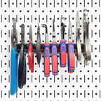 TROPEK 71-Piece Bracket Kit | Compatible with Wall Control | Assorted Hooks to hangscrewdrivers sockets Pliers Hammers Calipers Merchandise Scissors Paint Brushes for Tool Wall Organization