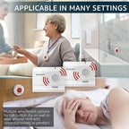 SYNLETT 2 Caregiver Pagers with 1 Call Button SOS Alert System for Elderly Seniors Patients Home Care Nurse Call Bed Alarm Emergency Monitoring