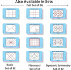 CLPA Basic Photographic Viewfinder Set: Rule of Thirds, Square Diagonals, Vanishing Point & Golden Triangle for Art, Photography, & Video