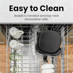 CHEFMAN 2 Qt Mini Air Fryer – Digital Space-Saving Compact Air Fryer with Nonstick and Dishwasher Safe Basket, Quick & Easy Meals in Minutes, Features Digital Timer and Shake Reminder – Black