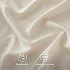 Bedsure Queen Sheet Set, Rayon Derived from Bamboo, Cooling Sheets, Breathable & Soft, Deep Pocket Up to 16", Hotel Luxury Silky Bedding for Hot Sleepers, Light Beige