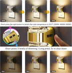 JandCase LED Night Light, Golden Bubble Night Lights Plug into Wall, [2 Pack]Night Light3000K/4000K/5000K & 3 Brightness Levels, Dimmable Nightlight with Dusk to Dawn Sensor for Bathroom Hallway
