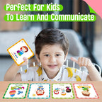 Special Needs Communication Cards, 40 Double-Sided Cards 80 Basic Special Needs for Children and Adults with Autism, Speech Delay Visual Aid Non Verbal Speech Therapy for Toddlers, Kids, Seniors