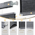 Boolegon No Drill No Tools Cellular Shades Top Down Bottom Up Honeycomb Blinds Blackout Cordless Cellular Shades Easy to Install Blinds for Windows,Custom Size,Blackout Blue Gray