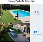 Hiseeu 16 Channel 3K Wired Security Camera System with Smart Dual Light,Audio,Person/Vehicle Detection,121°Wide View,5MP 16CH DVR,12PCS 5MP IP67 Outdoor CCTV Cameras,3TB HDD for 24/7 Surveillance