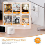 Remote Control Outlet, TESSAN 3 Pack Wireless Remote Light Switch, On Off Switch Plug for Lights, Lamps, Fans, Household Appliances, 100ft RF Range, 15A/1875W(3 Outlet)