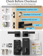 Philips WiFi Keypad Door Lock with Handle, Built-in WiFi, APP Remote Control, Voice & Fingerprint Unlock, Smart Locks for Front Door with Auto Lock, Digital Front Door Lock Set, Keyless Entry Deadbolt