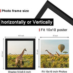 TKYGU 10 x10 Picture Frame Set of 5, Black Wooden Frame 10 x10 Square Wall Gallery Poster Photo frame with Durable Shatter Resistant Plexiglass for Wall Hanging best gift