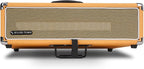 Sound Town Vintage 2U Amp Rack Case, 12.5" Depth with Rubber Feet, Dust Cover, Kickstand, Orange (STVRC-2OR)