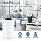 Blue Pure 411 Replacement Filters Compatible with Blueair Blue Pure 411 Genuine, 411+, 411 Auto and MINI Air Purifier, Include 2 Particle and 2 Activated Carbon
