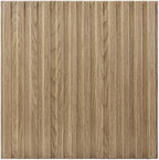 Art3d Slat Wall Panel, 3D Fluted Textured Panel 12-Tile 19.7 x 19.7in. - Walnut