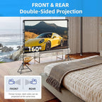 TOWOND Projector Screen with Stand, 84 inch Outdoor Projector Screen Portable Indoor Projection Screen 16:9 4K Rear Front Movie Screen with Carry Bag for Home Backyard Theater