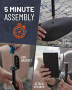 ECHOGEAR Universal Speaker Stands - Height Adjustable with Universal Compatibility - Works with Vizio, Klipsch, Bose & More - Includes Built-in Cable Management - Great for Rear Surround Sound - Pair
