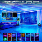 Northern Galaxy Light Aurora Projector, Star Projector with 33 Light Effects, Starry Nebula LED Lamp with Remote Control, White Noise, Kids/Adults Room Decor, Bluetooth Speaker for Party Christmas