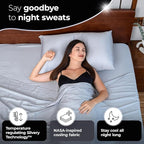 Silvery Silver Infused Bed Sheets Set - Award-Winning Self-Cooling Fabric with Self-Cleaning Silvery Technology™ That Stays Fresh 3X Longer for Hygienic Sleep (Gray, Queen)